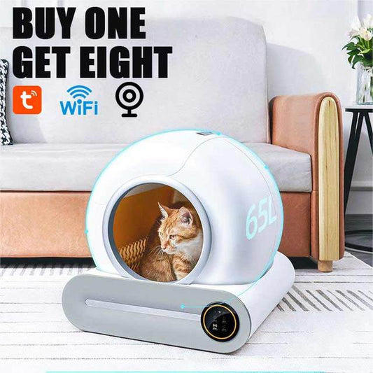 APP-controlled self-cleaning cat litter box